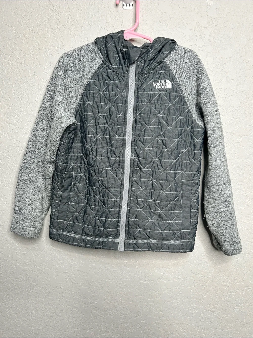 The North Face Toddler Girls Quilted Hooded Jacket Gray Size 6T